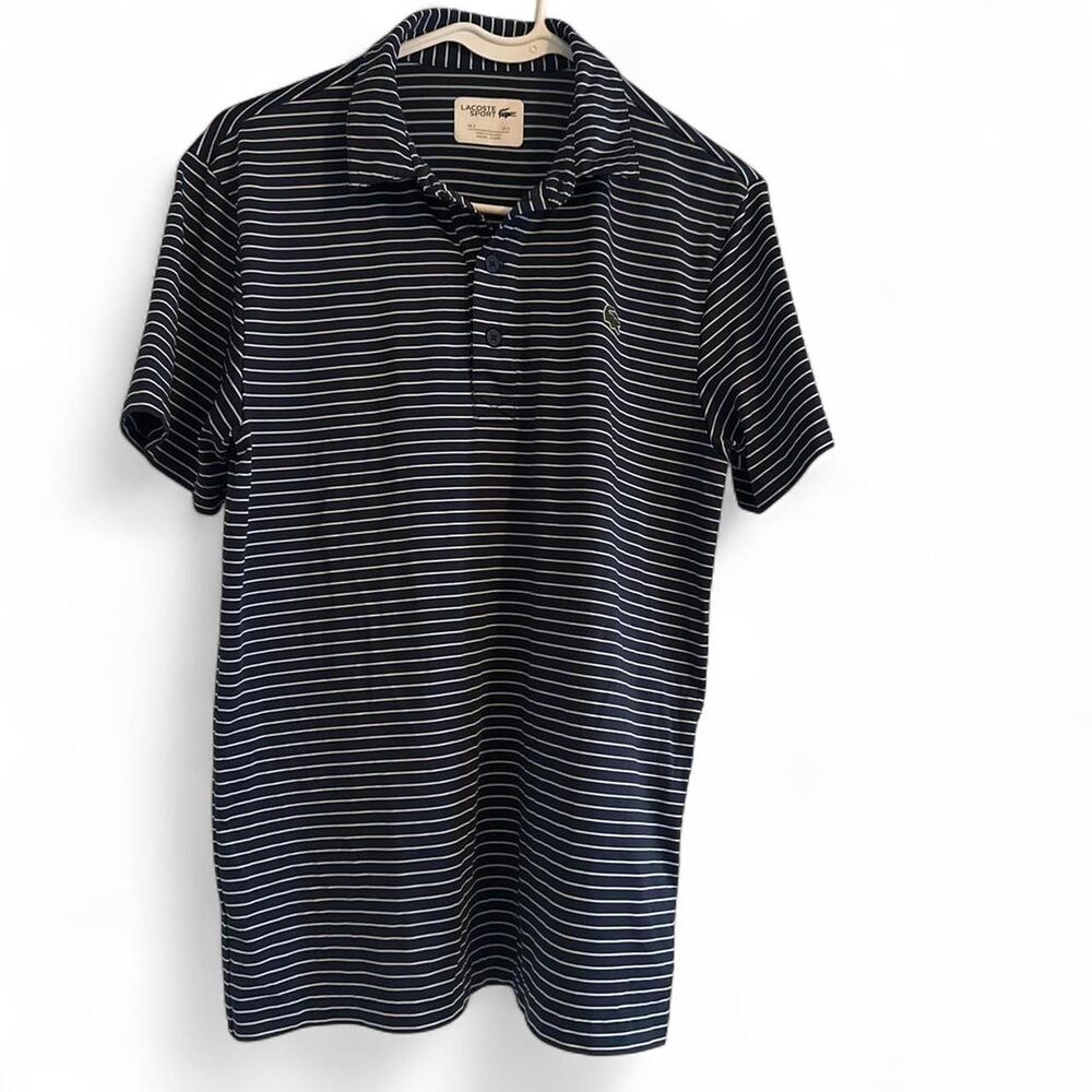Lacoste Men's Navy and white Polo shirt